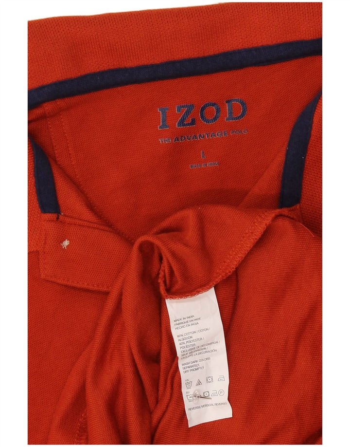 Polo da uomo IZOD grande in cotone arancione