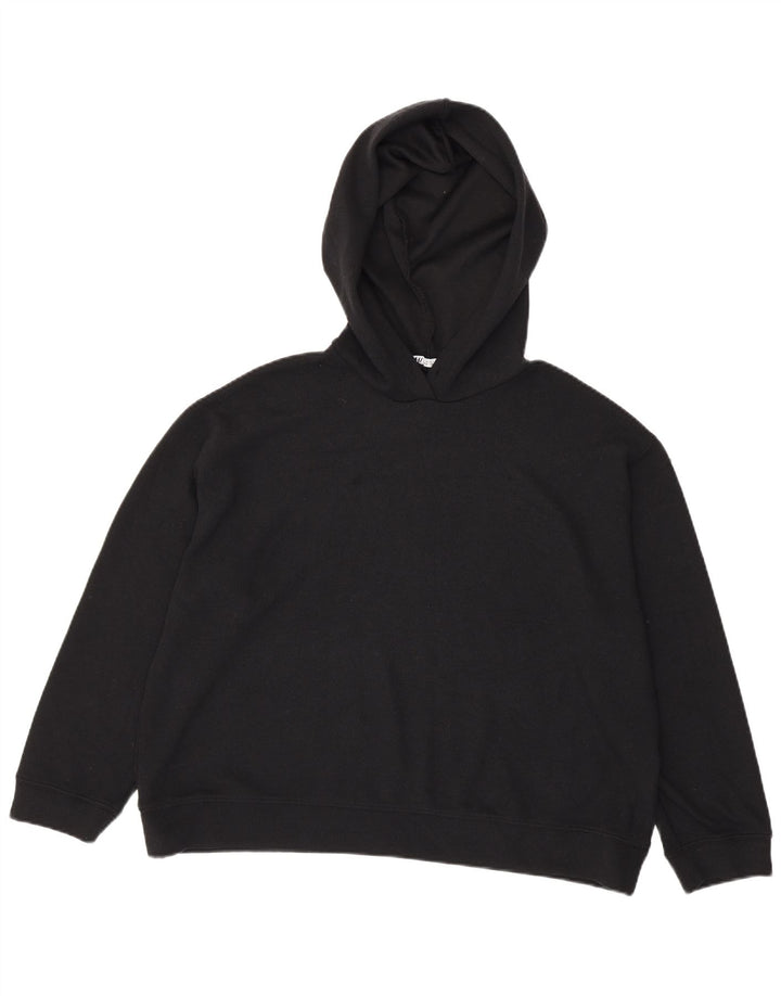 Maglione oversize con cappuccio da donna Zara UK 16 grande poliestere nero