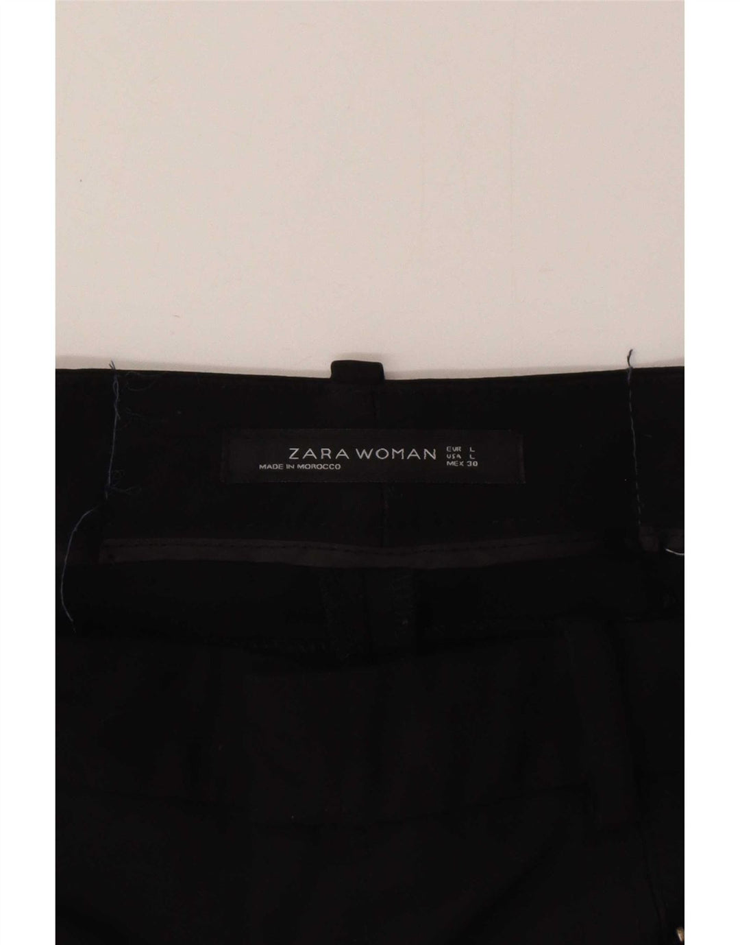 Pantaloni casual slim da donna Zara grandi W30 L30 neri