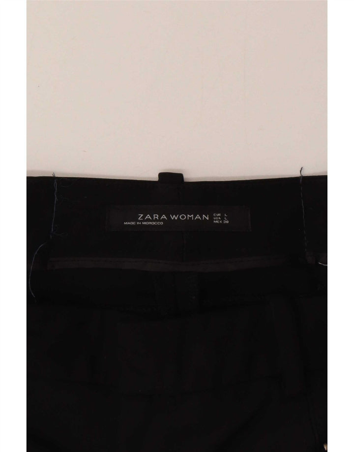 Pantaloni casual slim da donna Zara grandi W30 L30 neri