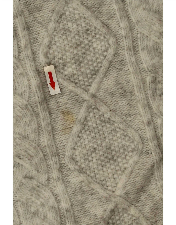Maglione da uomo Marks & Spencer con collo alto, piccolo acrilico chiazzato grigio