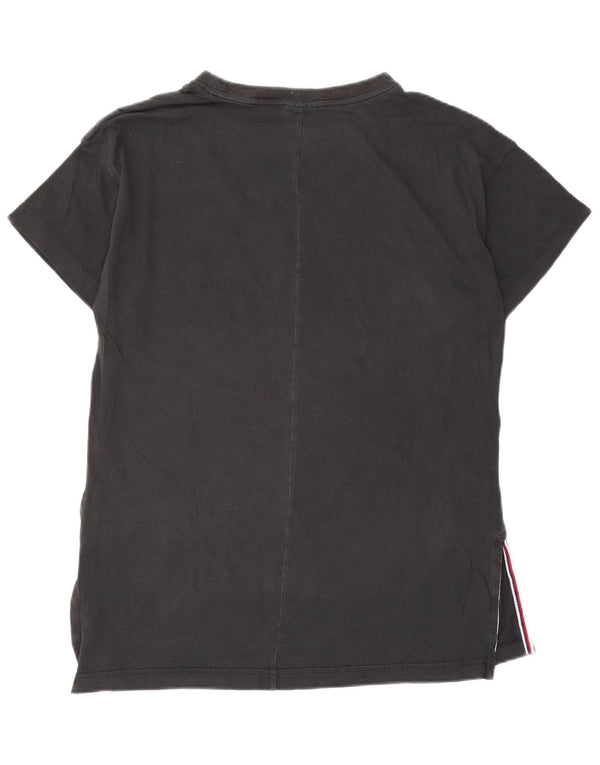 T-shirt grafica da uomo Reebok Top grande in cotone nero