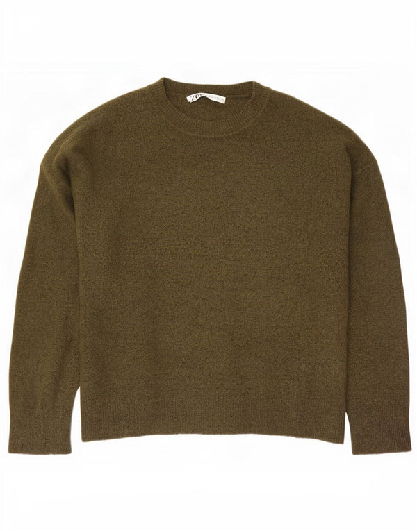 Maglione maglione girocollo da uomo Zara XL nylon kaki