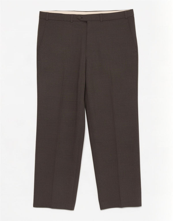 Pantaloni da abito dritti da uomo Marks & Spencer W36 L29 poliestere grigio