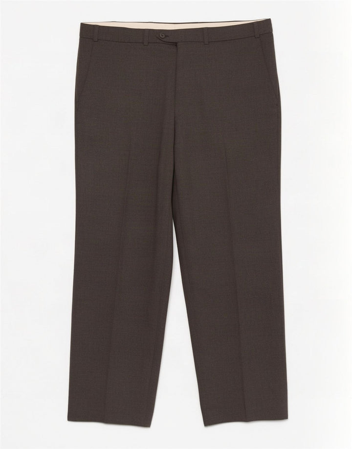 Pantaloni da abito dritti da uomo Marks & Spencer W36 L29 poliestere grigio