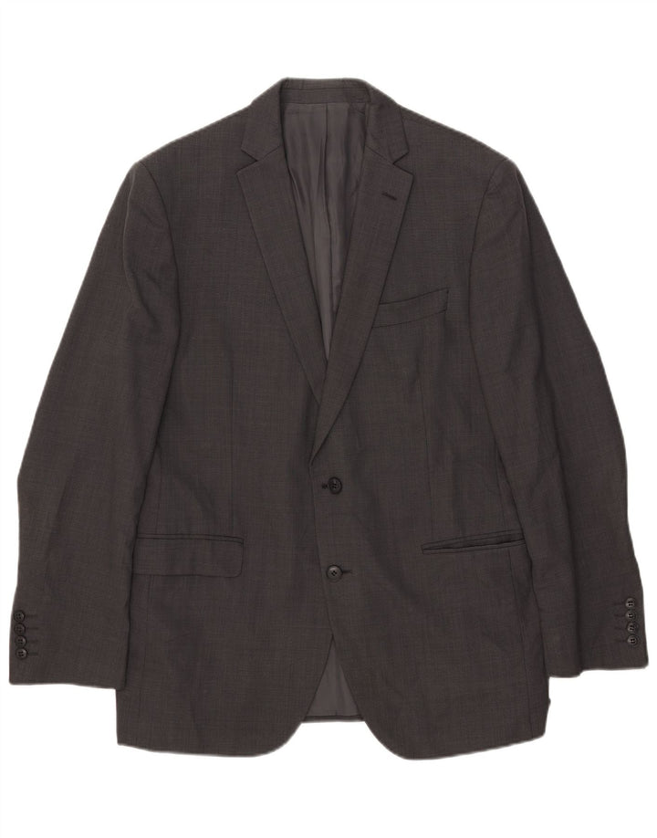 Giacca blazer a 2 bottoni Marks & Spencer da uomo UK 42 grande lana grigia