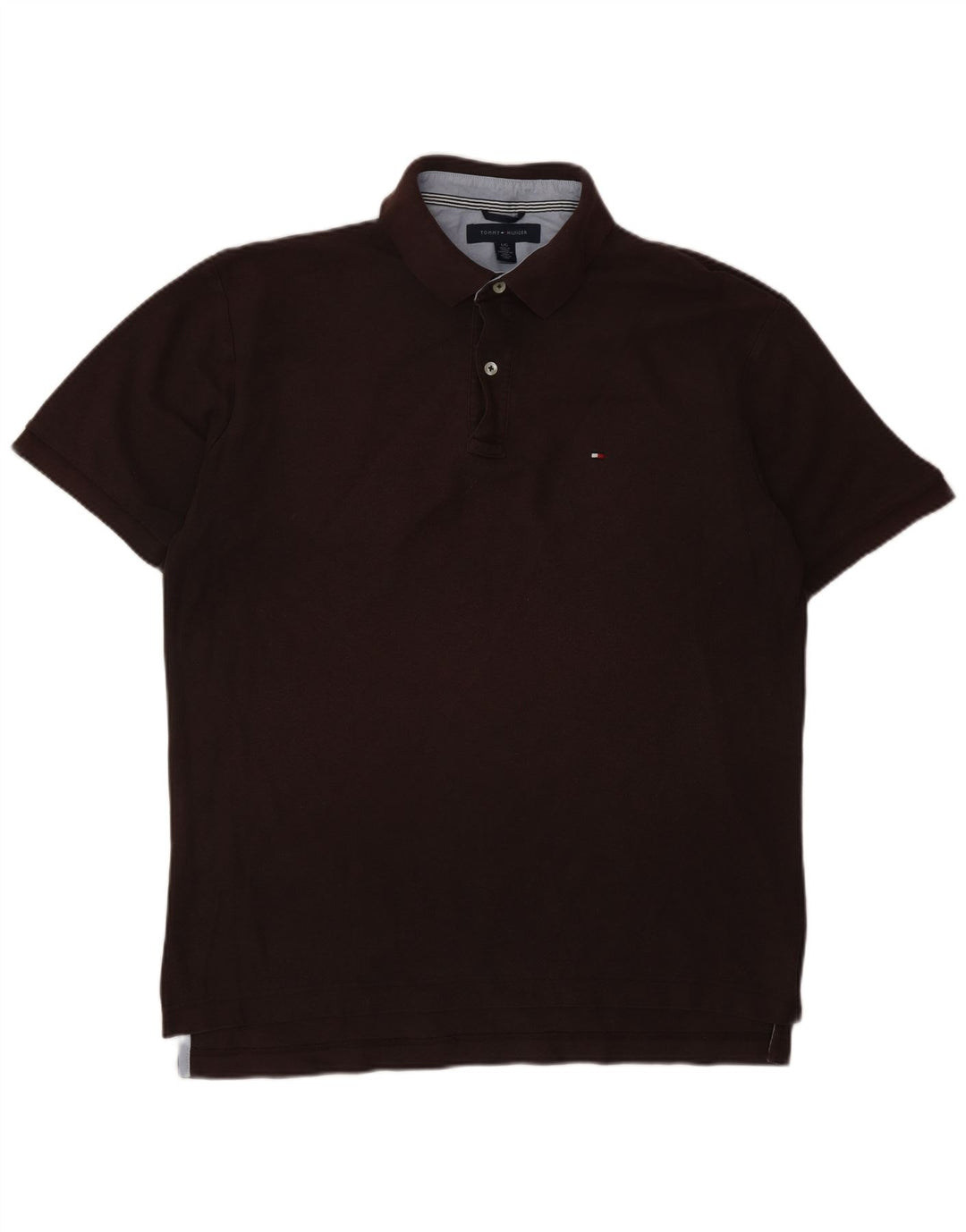 TOMMY HILFIGER Polo da uomo grande in cotone marrone