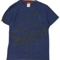 T-shirt grafica da uomo Superdry Top grande in cotone blu navy