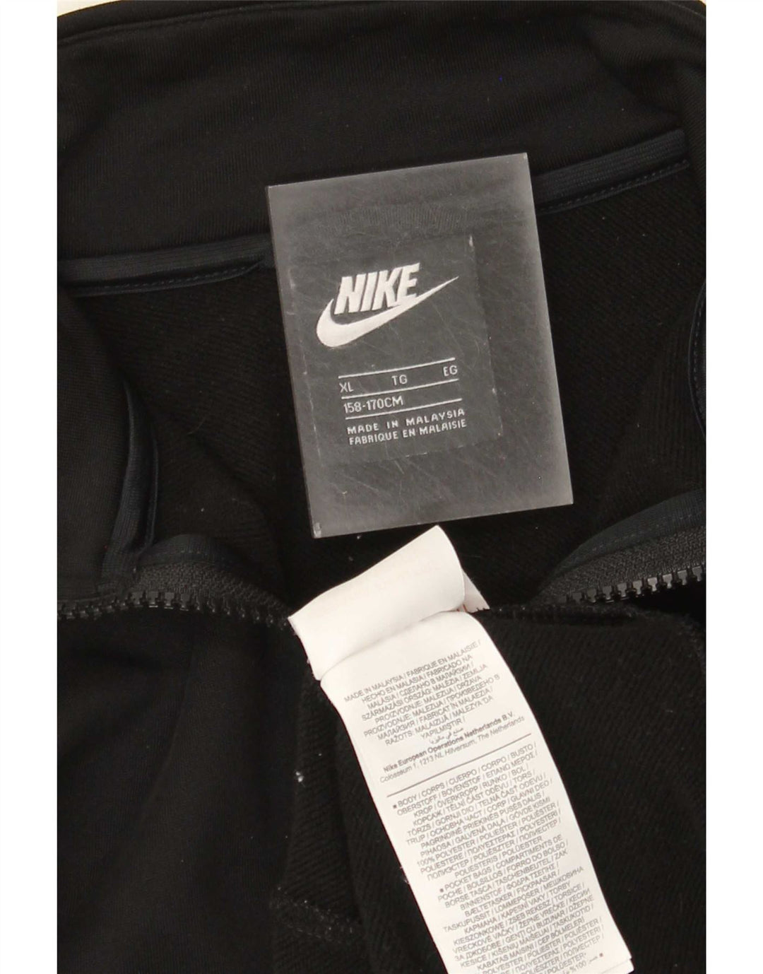 Giacca superiore della tuta da ragazzo Nike 13-14 anni XL poliestere nero