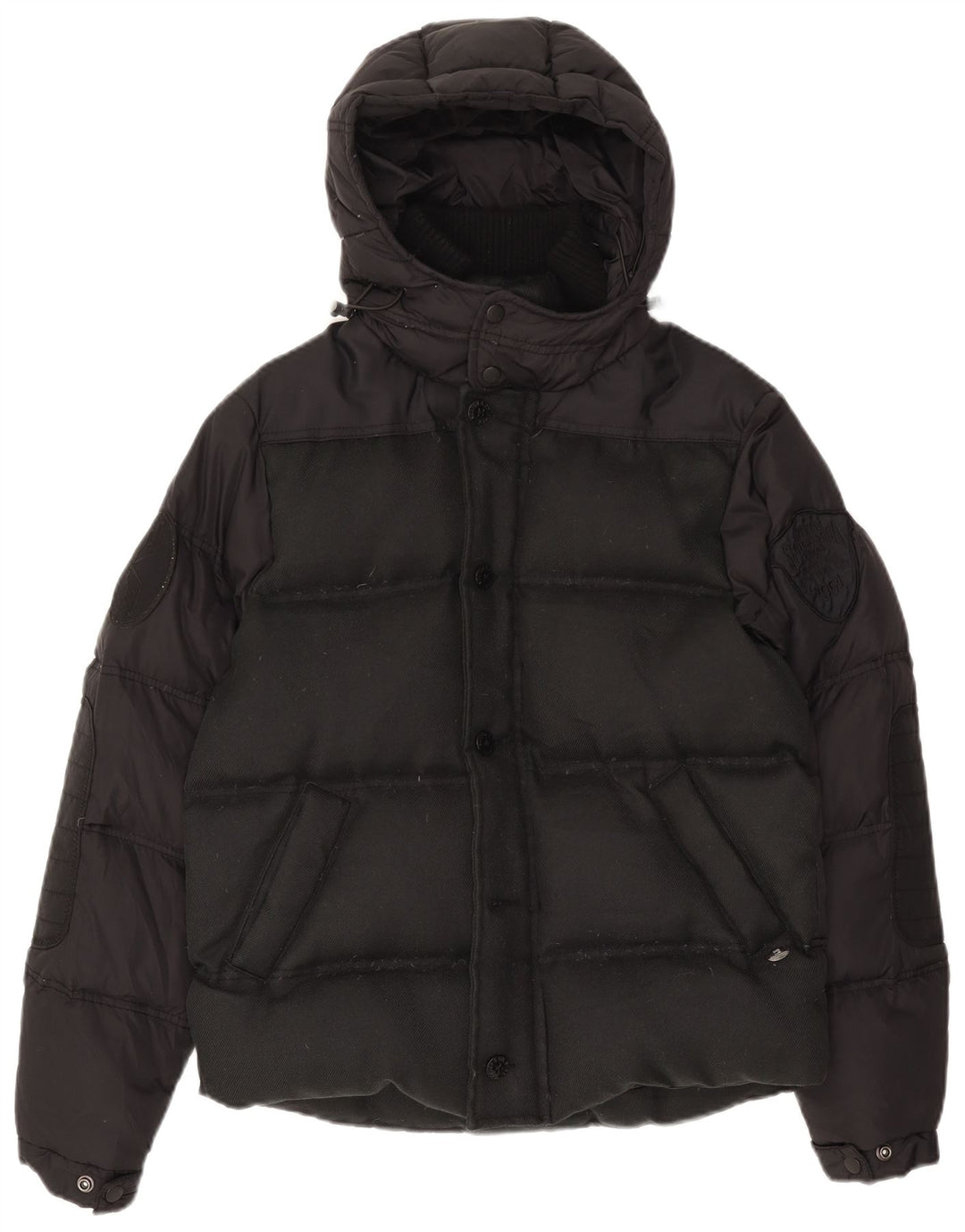 Giacca imbottita con cappuccio da uomo Scotch & Soda UK 38 nylon nero medio