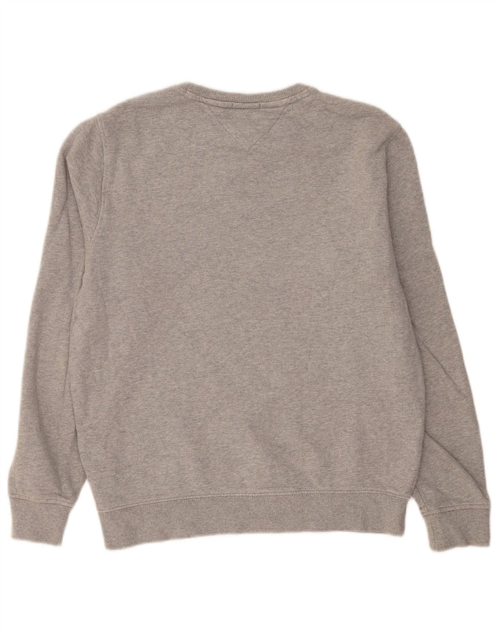 Felpa grafica da donna Tommy Hilfiger Maglione UK 14 Grigio medio chiazzato