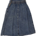 Gonna di jeans vintage da donna W28 L30 in cotone blu