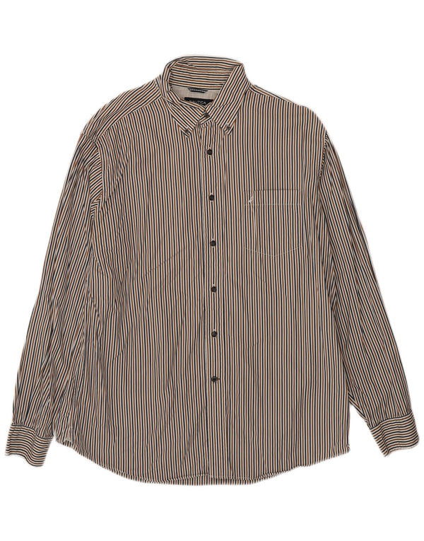 Camicia da uomo Nautica Large in cotone a righe multicolori