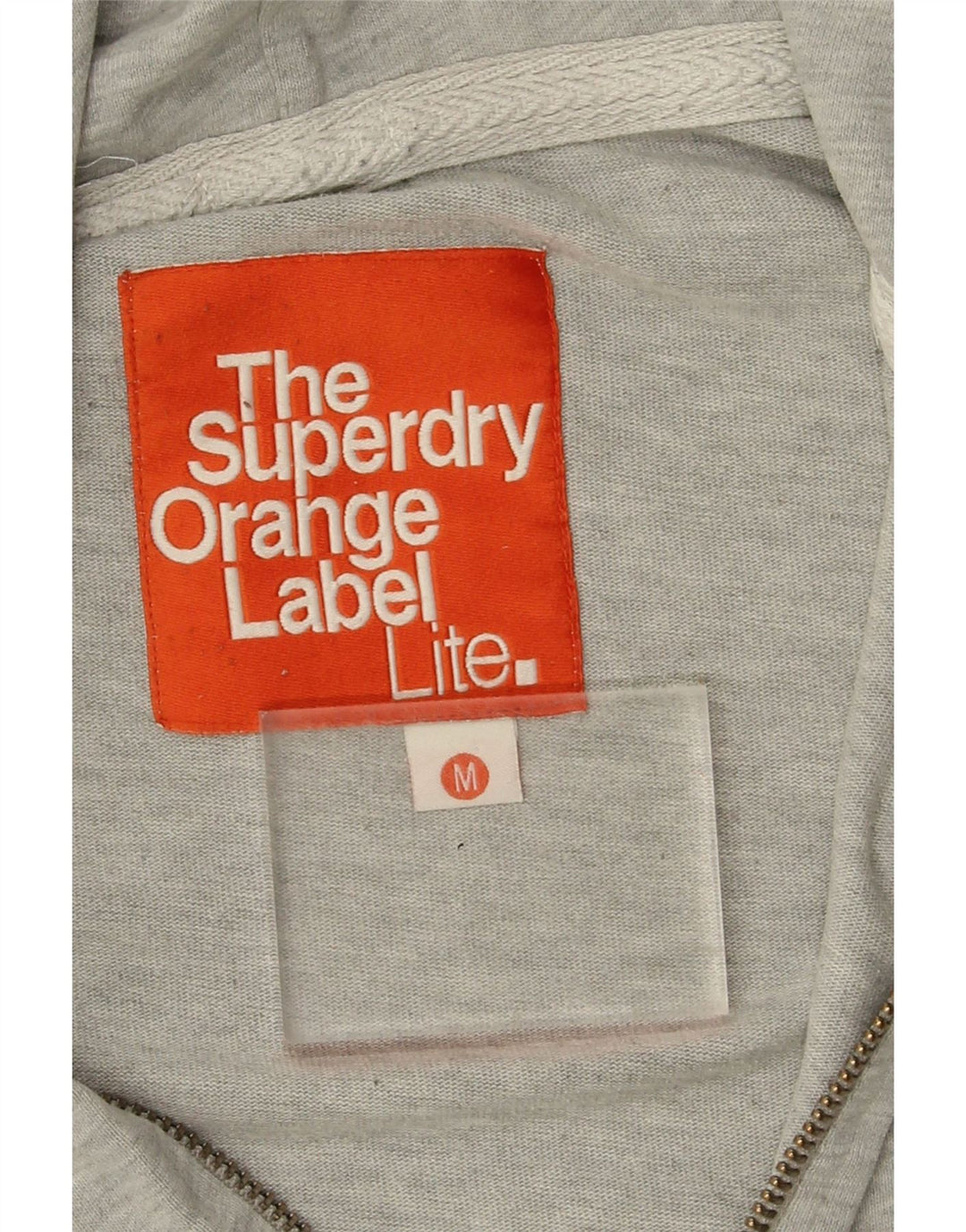 Maglione con cappuccio e zip da uomo Superdry in cotone grigio medio