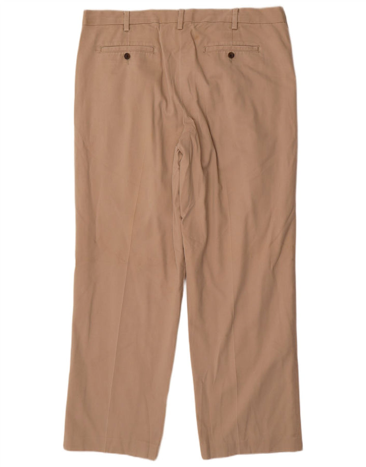 Pantaloni chino dritti da uomo Eddie Bauer W40 L32 cotone beige