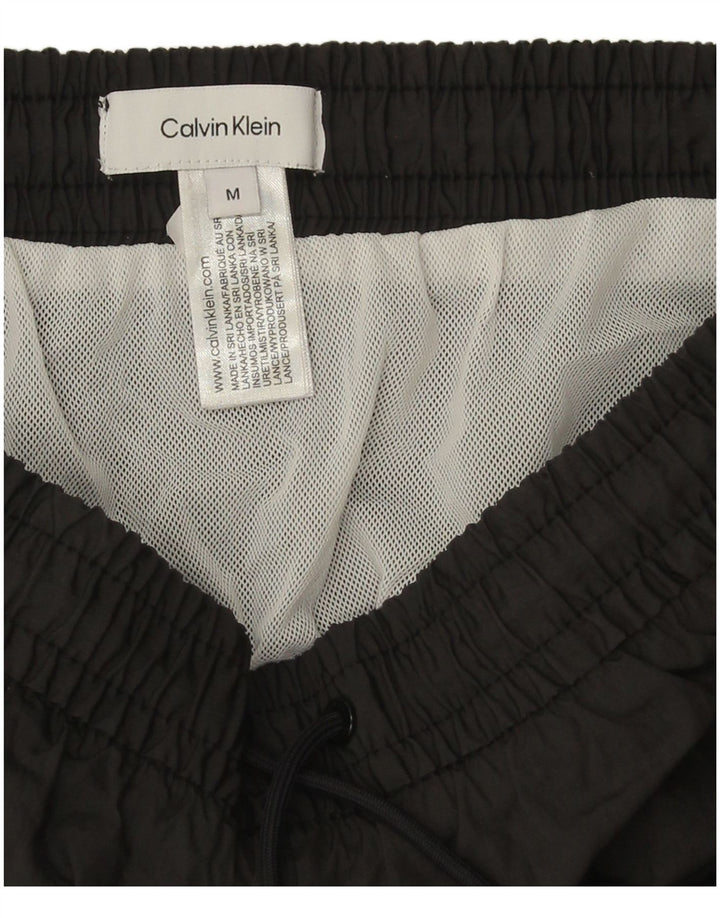 Pantaloncini da bagno da uomo Calvin Klein medio nero in poliestere