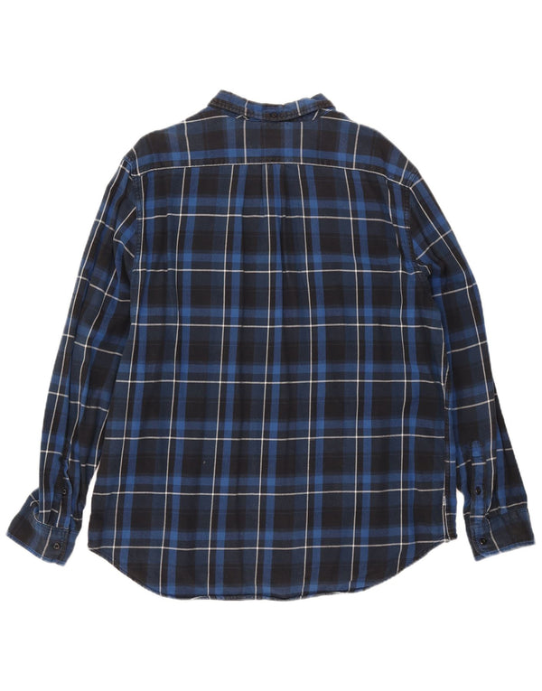 Camicia Levi's da uomo slim fit in flanella 2XL cotone a quadri blu navy