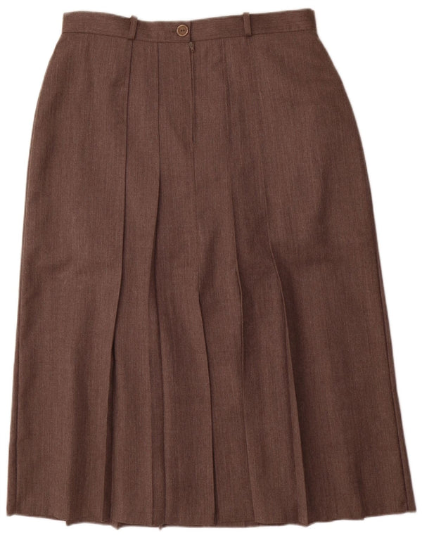 Gonna midi a pieghe da donna St. Bernard UK 20 2XL W34 Lana marrone