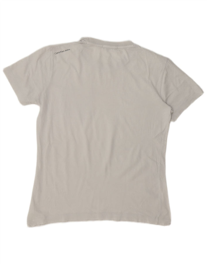 T-shirt grafica da uomo con vestibilità regolare Calvin Klein Jeans, colore bianco medio