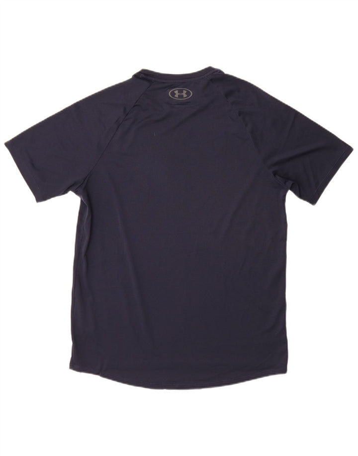 Maglietta da uomo Under Armour Top Small in poliestere blu navy
