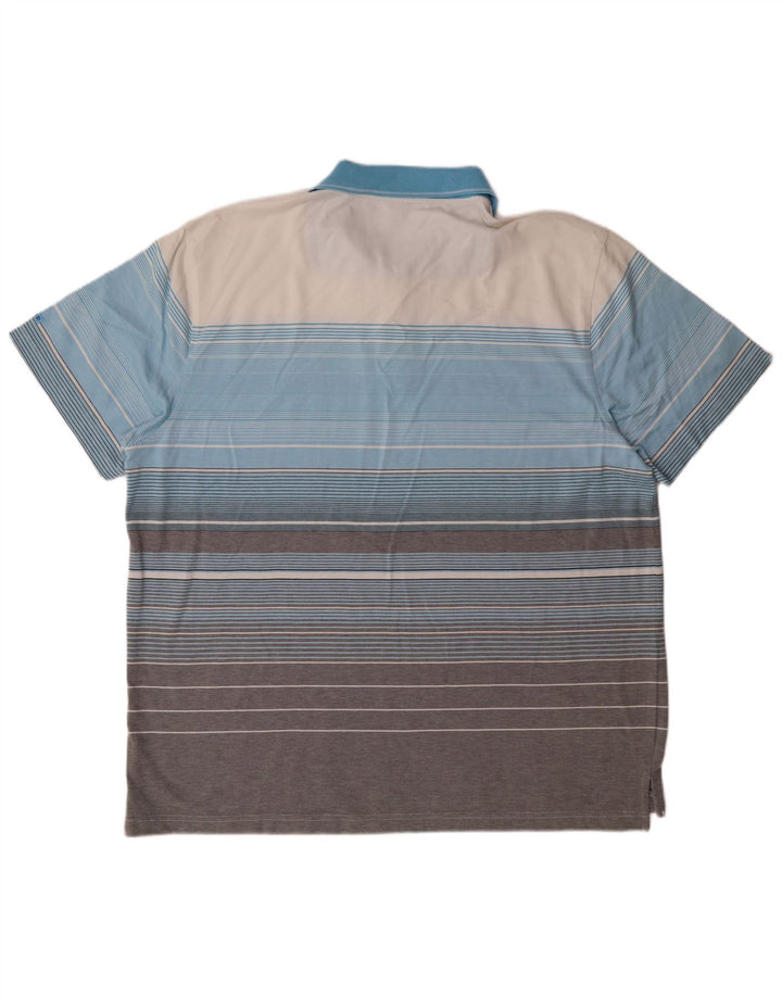 Polo da golf da uomo Izod 2XL in cotone a righe multicolore