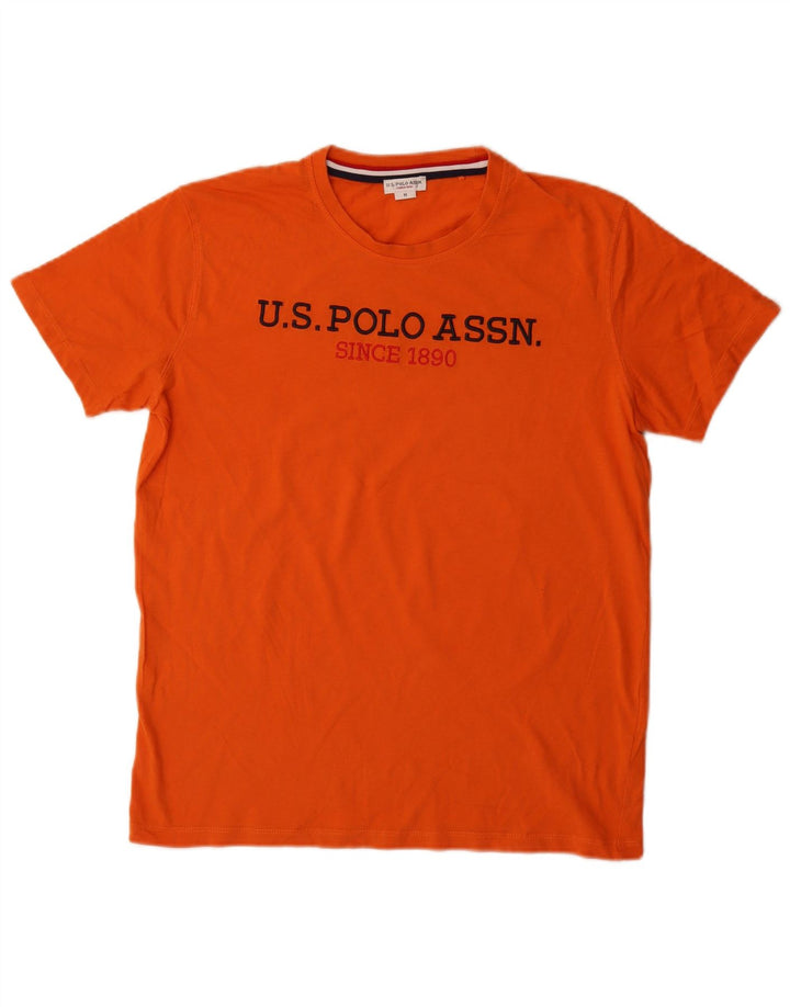 Polo Assn. T-shirt grafica da uomo Top arancione medio