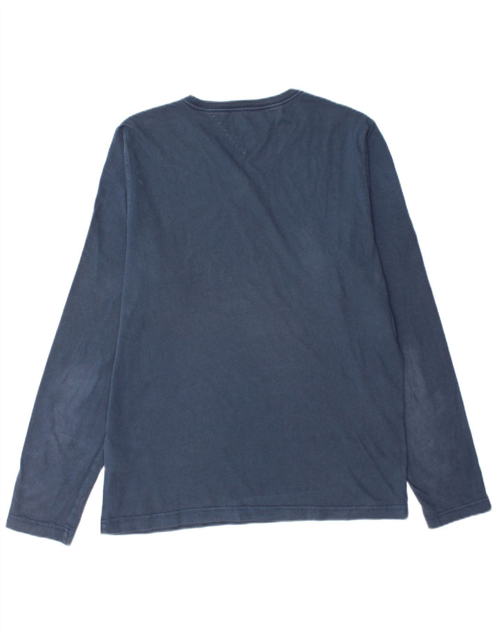 TOMMY HILFIGER Top da uomo a maniche lunghe in cotone blu navy medio