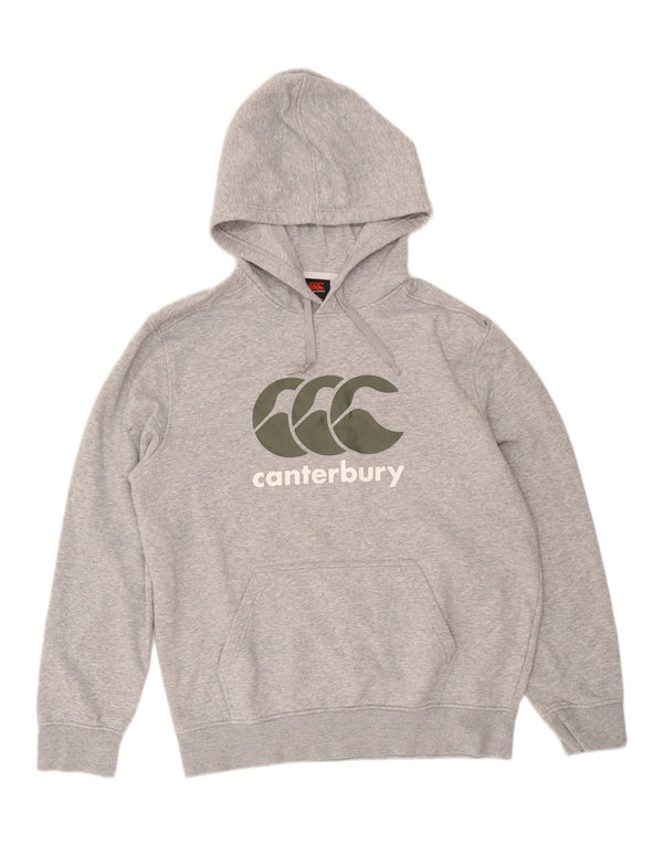 Felpa con cappuccio grafica da uomo Canterbury XL in cotone chiazzato grigio
