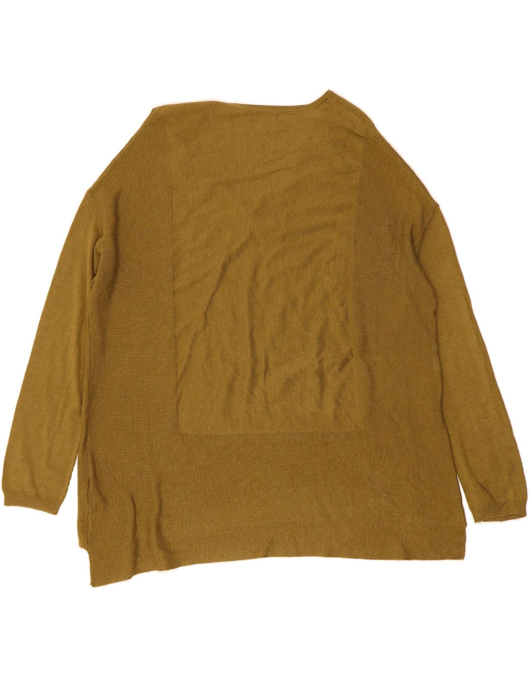 TOPSHOP Womens Oversized V-Neck Jumper Sweater UK 12 Medium Khaki Vintage Topshop and Second-Hand Topshop from Messina Hembry 