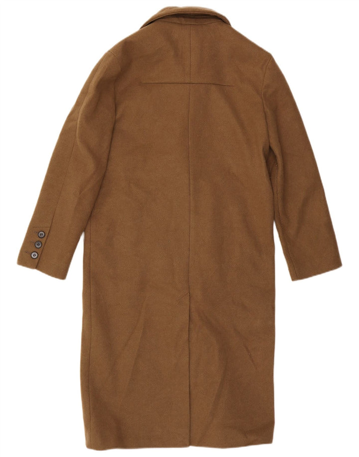 Topshop Cappotto doppio petto oversize da donna Petite UK 4 XS Marrone