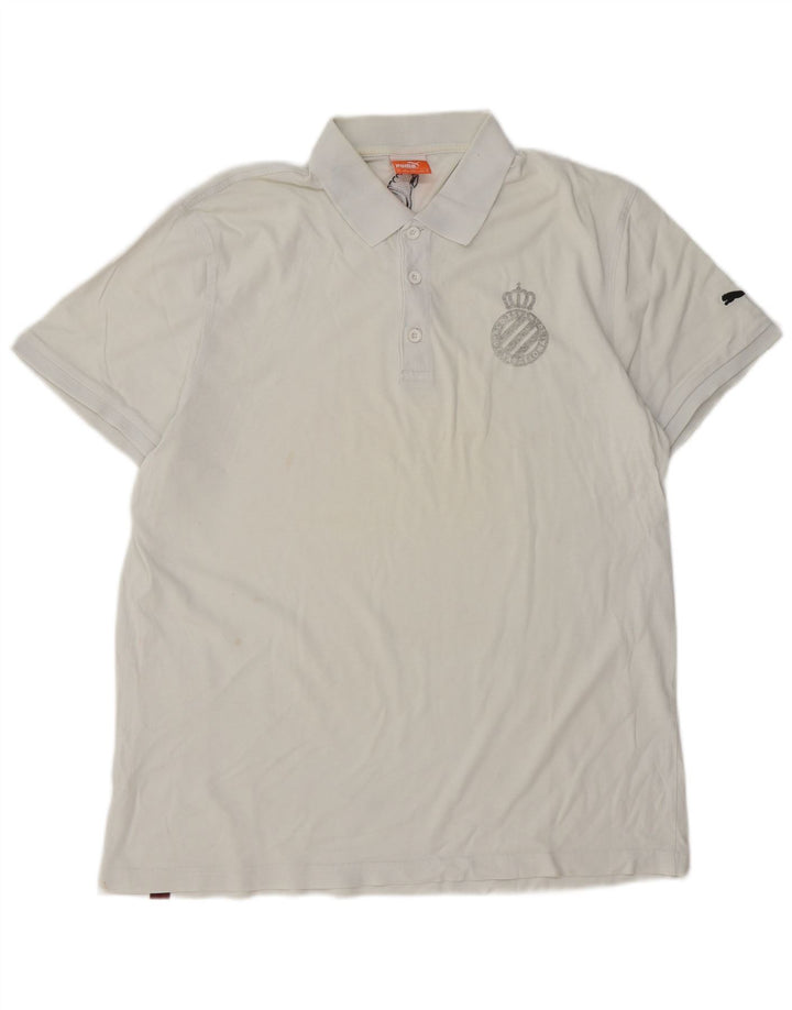Polo da uomo Puma XL in cotone bianco
