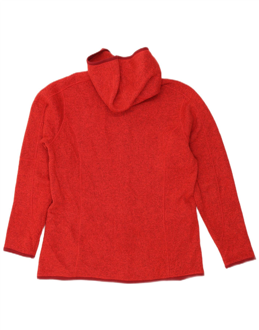 PATAGONIA Felpa con cappuccio e zip da donna UK 18 XL Poliestere rosso