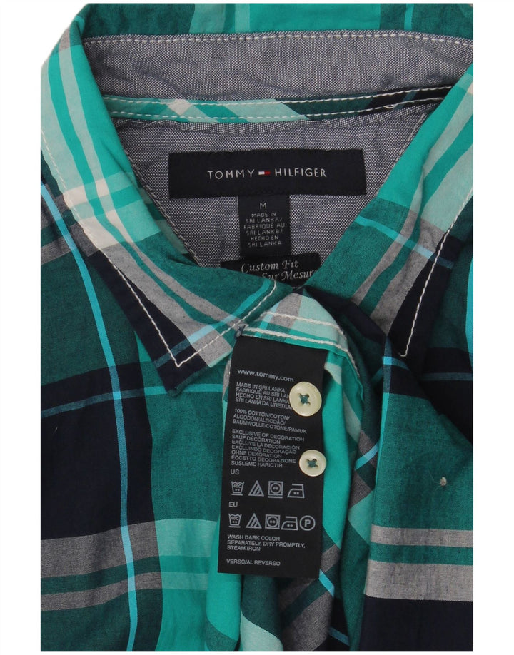 Camicia da uomo su misura Tommy Hilfiger in cotone a quadri blu medio