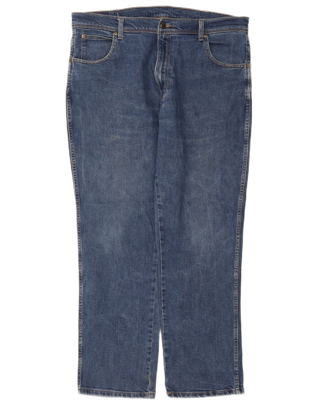 Jeans dritti da uomo vestibilità regolare WRANGLER W38 L30 cotone blu