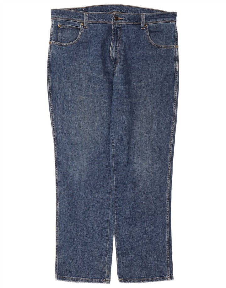 Jeans dritti da uomo vestibilità regolare WRANGLER W38 L30 cotone blu