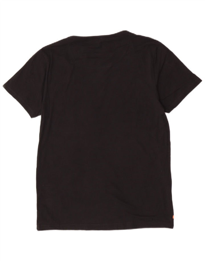 T-shirt da uomo slim fit Superdry Top grande in cotone nero