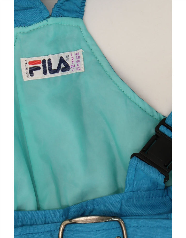 FILA Salopette da sci da donna con cappuccio Set 2 pezzi IT 46 Large Blu geometrico