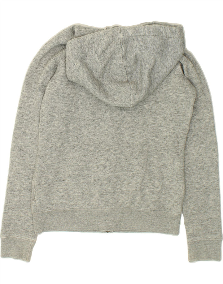 JACK WILLS Womens Oversized Graphic Zip Hoodie Sweater UK 10 Small  Grey Vintage Jack Wills and Second-Hand Jack Wills from Messina Hembry 