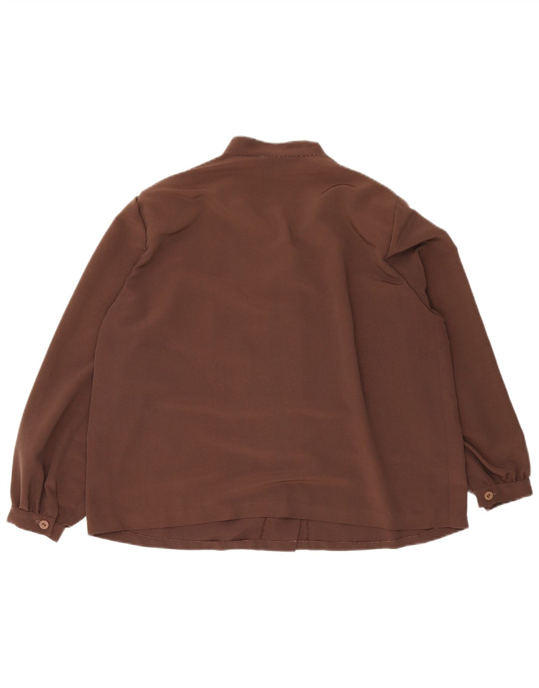 Camicetta camicia vintage da donna UK 16 grande marrone