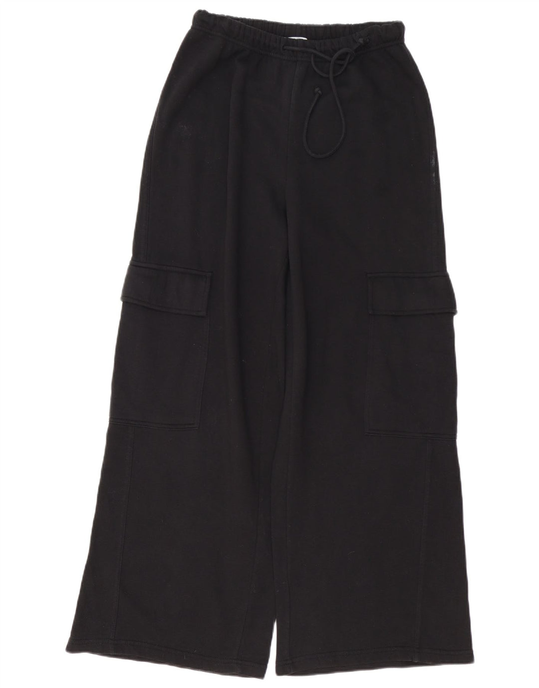 Pantaloni da tuta cargo da donna a vestibilità ampia Zara UK 12 medi neri