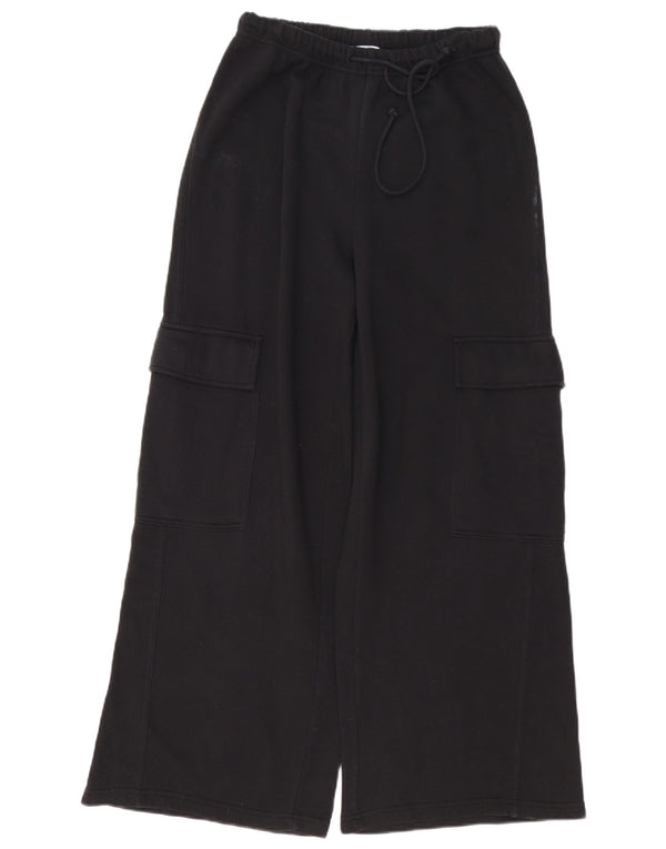 Pantaloni da tuta cargo da donna a vestibilità ampia Zara UK 12 medi neri