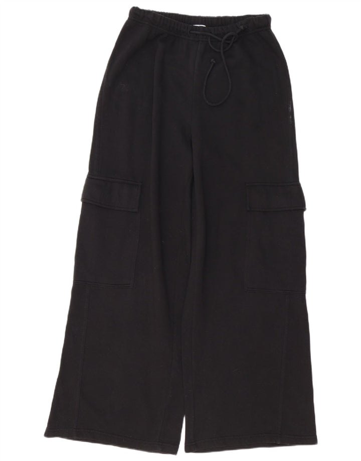 Pantaloni da tuta cargo da donna a vestibilità ampia Zara UK 12 medi neri