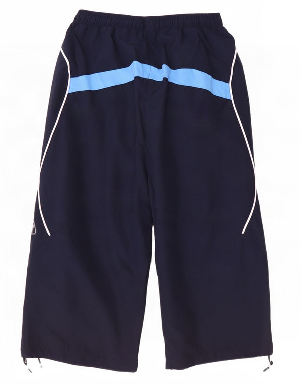 Pantaloni da tuta Reebok Capri da uomo, piccoli, in poliestere blu navy