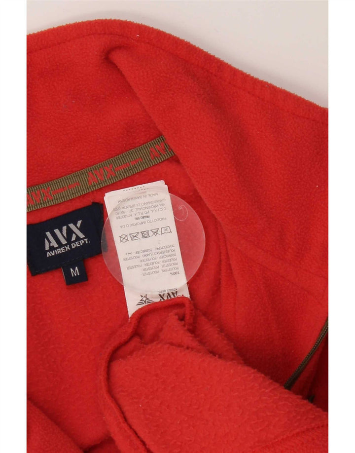 Maglione in pile da donna con collo e zip Avirex UK 12 medio rosso poliestere