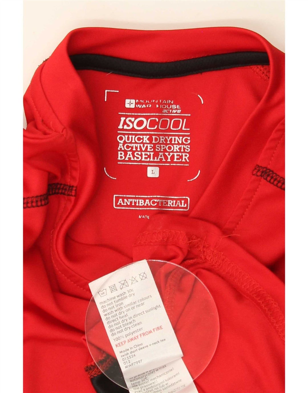 Mountain Warehouse T-shirt IsoCool da uomo, grande, in poliestere color block rosso