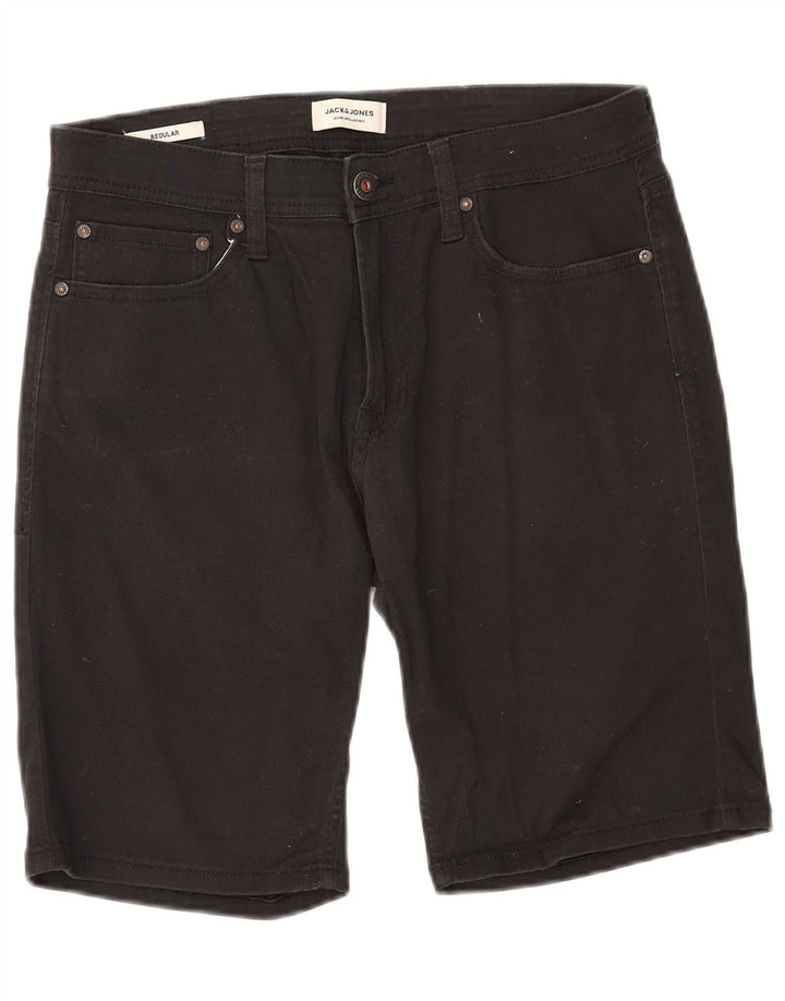 Pantaloncini casual regolari da uomo Jack & Jones medi W32 cotone nero
