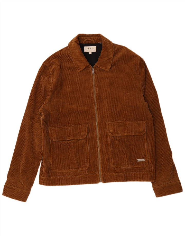 Giacca bomber da uomo in velluto a coste Jack Wills UK 40 grande marrone