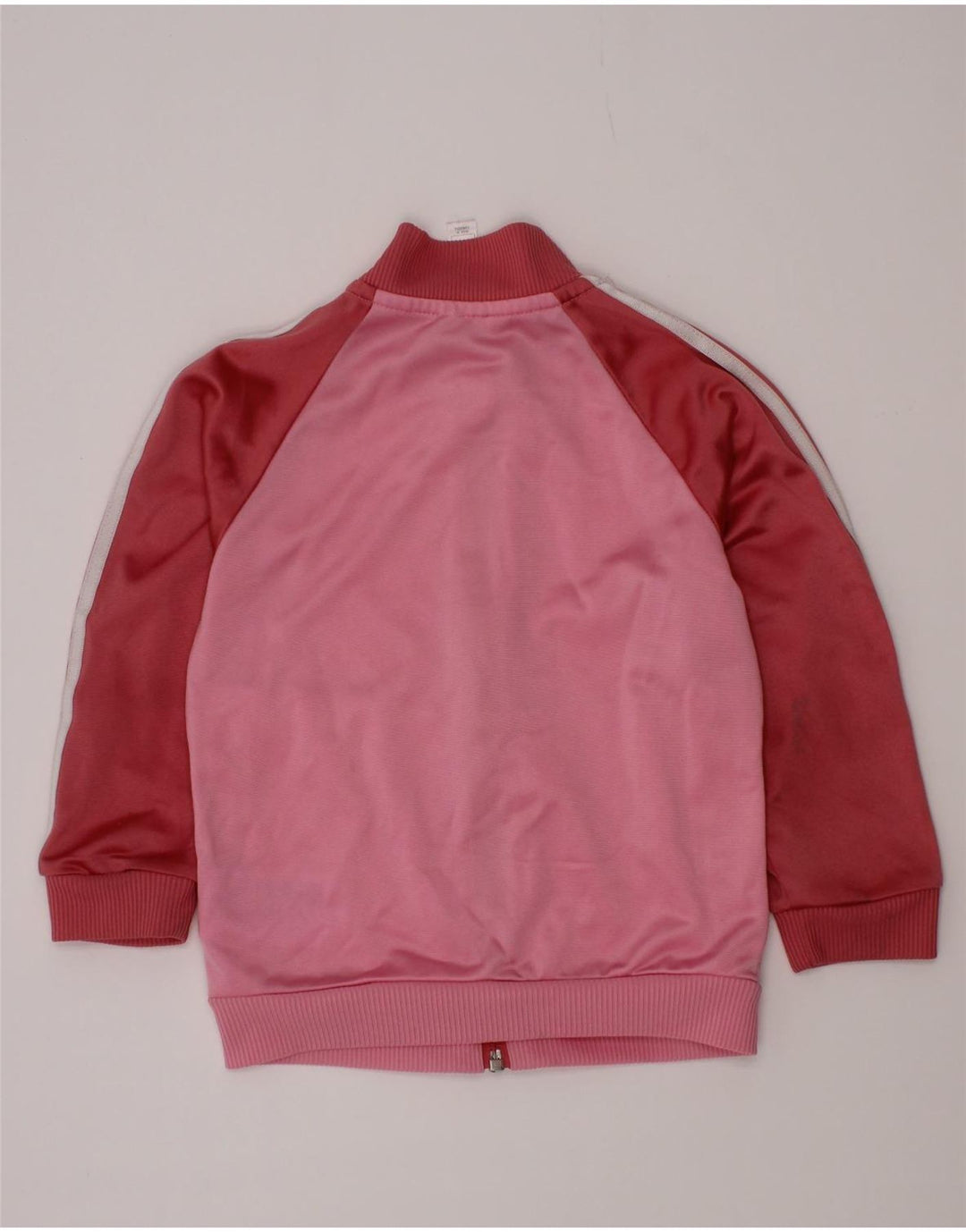 Giacca superiore della tuta da ragazza Adidas 2-3 anni in poliestere color block rosa