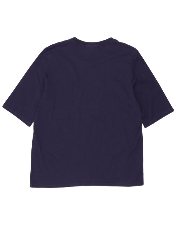 T-shirt da donna Lacoste taglia 44 grande in cotone blu navy