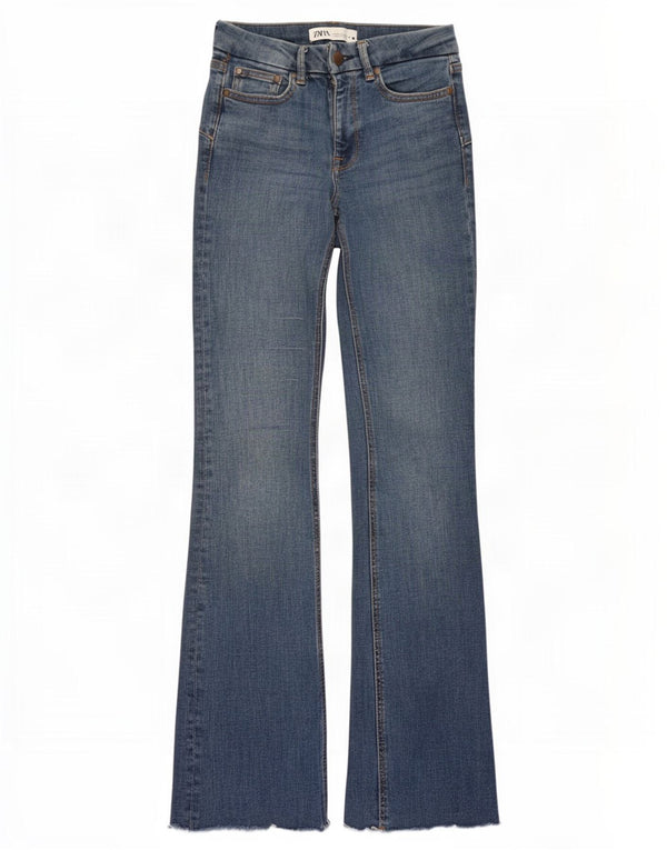 Jeans Bootcut da donna Zara EU 34 2XS W24 L33 Cotone blu